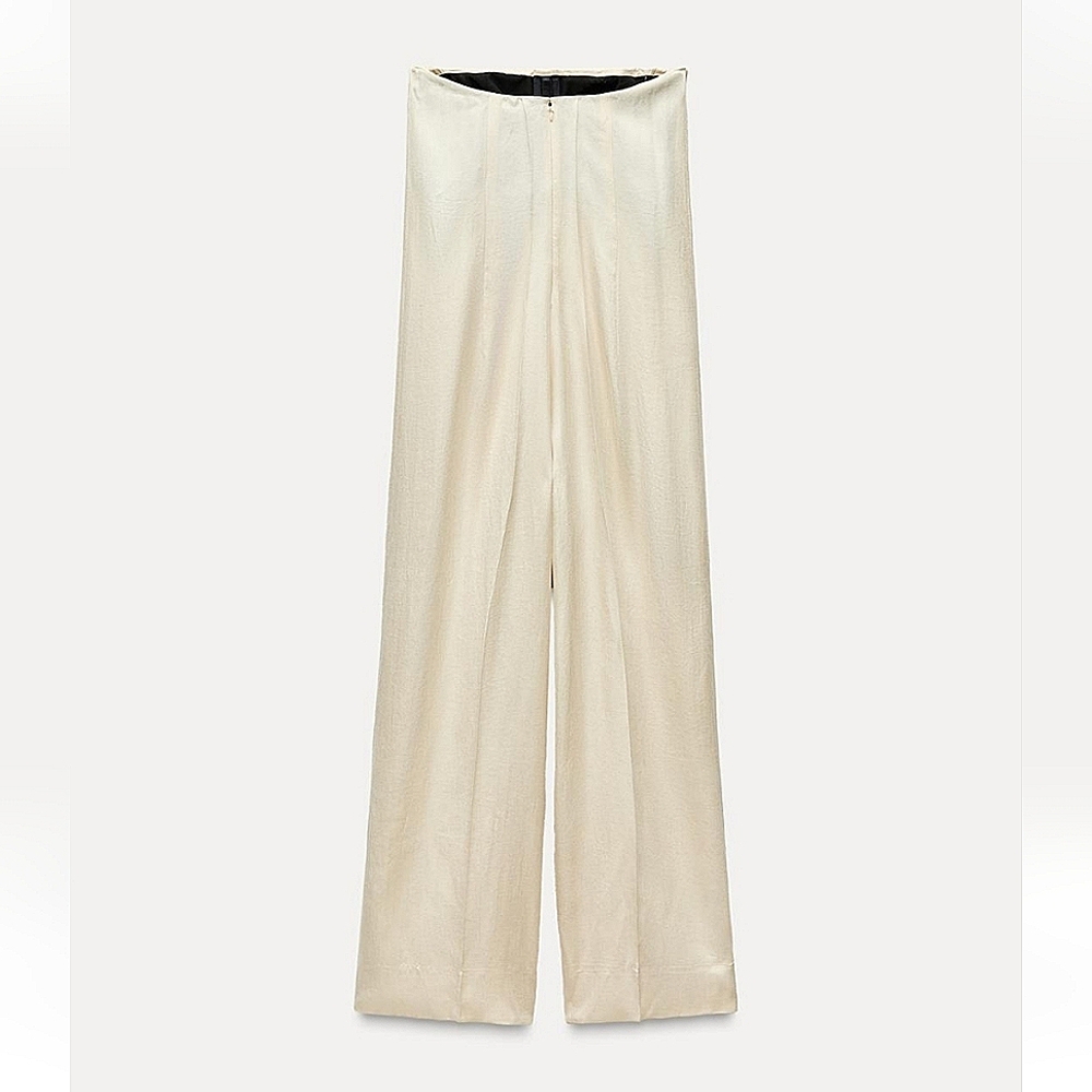 ZARA ZW COLLECTION ECRU STRAPLESS JUMPSUIT 🤩🤩🤩 - Picture 4 of 8